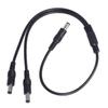 1Pack DC Power 1 Male to 2 Male 5.5mm x 2.1mm DC Power Supply Splitter Cable Cord, Y Splitter Adapter Wire,2 Way Y-Cable