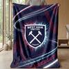 Coperta in Flanella con Stampa West Ham United, Morbida Calda Leggera Coperta da Divano Letto Campeggio