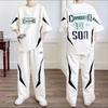 Set T-shirt e Pantaloni da Uomo Tute Sportive Lisce Set Pantaloni da Uomo con Alfabeto Completi Due Pezzi Offerta XL Stile Coreano Casual Elegante