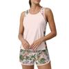 Womens Two Piece Tankini Bathing Suits Floral Tank Top and Swim Shorts Athletic Modest Tummy Control Swimsuit Set