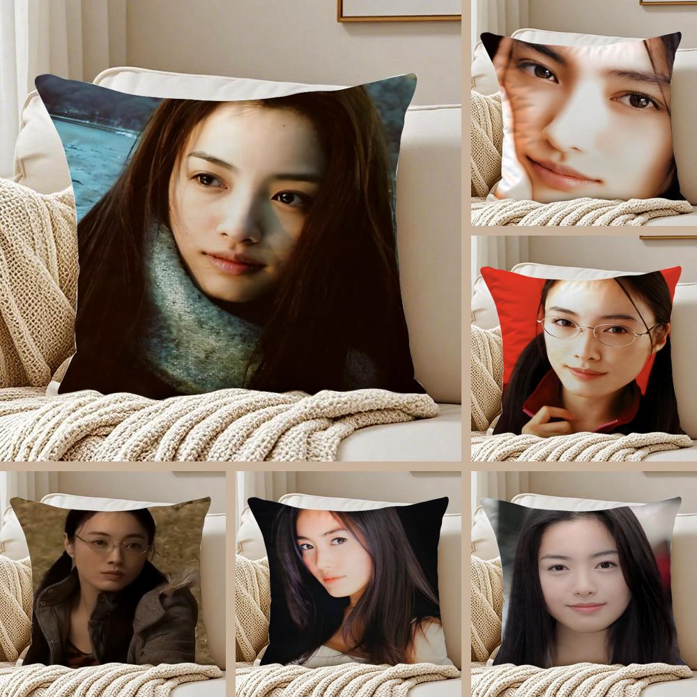 Yukie Nakama Pillow Japanese Actress Cushion Cushion Cover Pillowcase Antidustmite living Room Sofa Decor Cushion Room