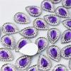 Two-Tone 10x14mm Teardrop Resin Rhinestones for DIY Jewelry & Clothing Decoration