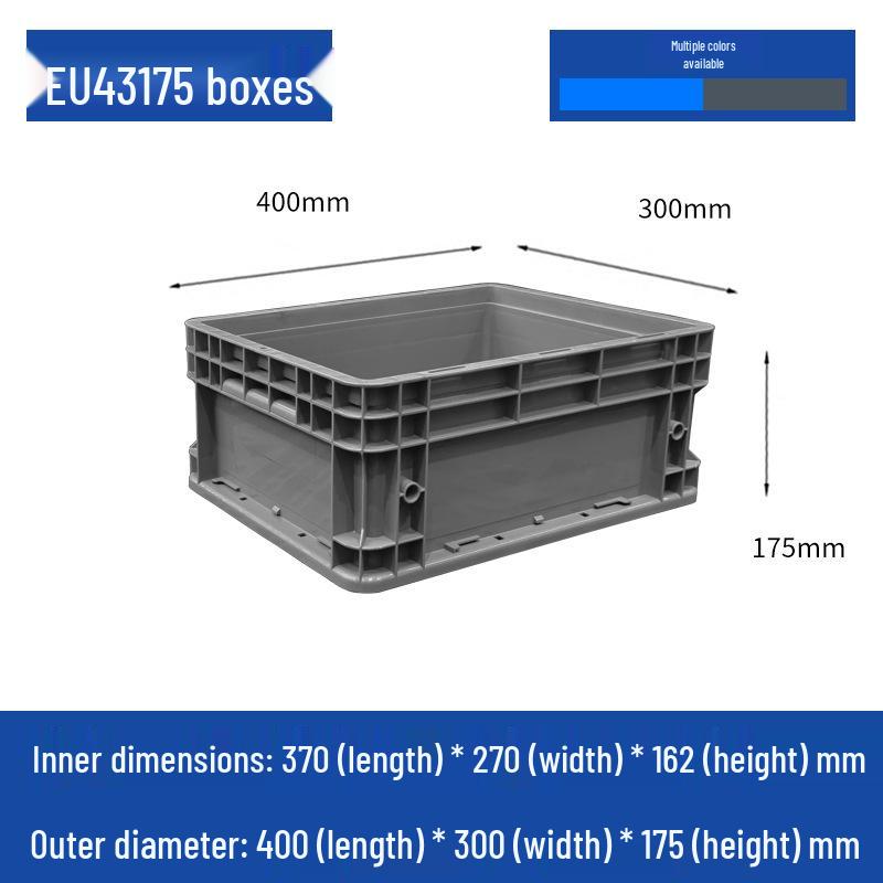 Large Rectangular Plastic Storage Box with Lid – Industrial Organizer & Tool Turnover Box