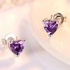 Small Heart Zirconia Stud Earrings for Girls - Simple, Cute, and Stylish Heart-Shaped Accessories