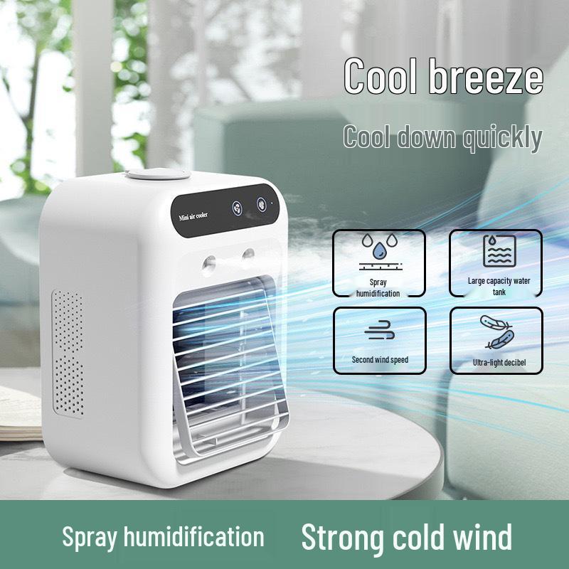 Compact Bladeless Air Conditioner and Humidifier for Office