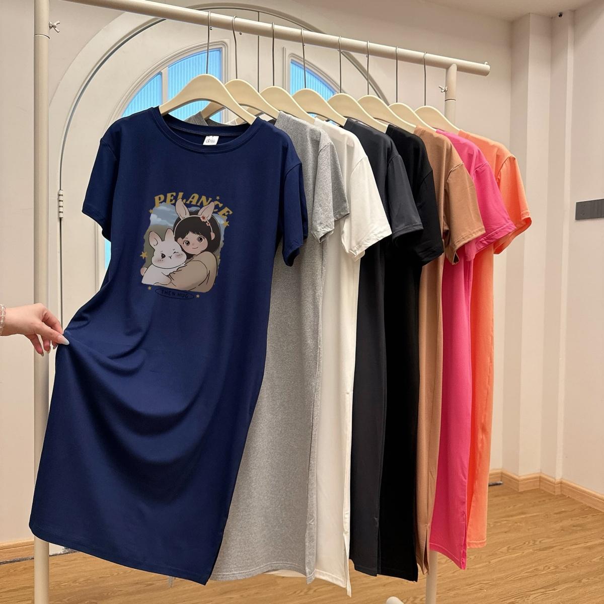 

Женское платье-футболка с короткими рукавами и круглым вырезом, большого размера, свободного кроя, длинное, в стиле кэжуал, длиной до колена, для сна 4XL