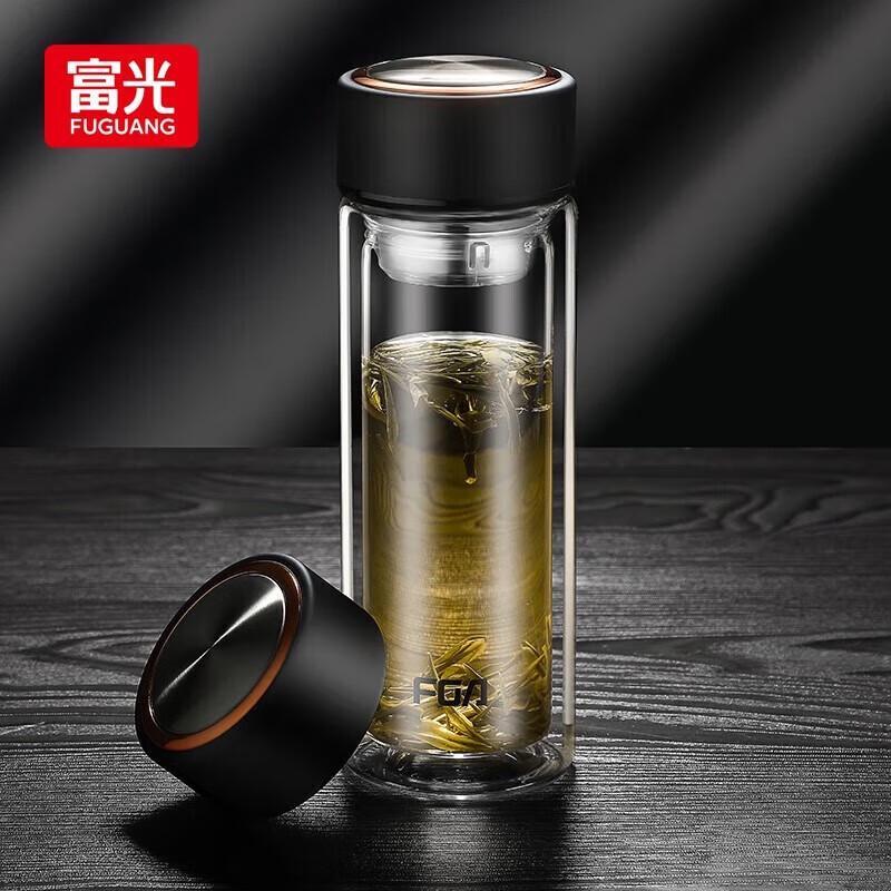 Fuguang Portable Double Wall Glass Tea Infuser Bottle