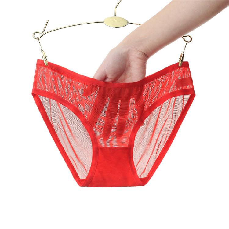 Low-Rise Transparent Mesh Panties - Sexy Japanese-Style, Cute Seamless Underwear for Women 1533