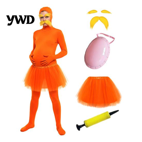 Helovīna Cosplay Tērps Oranžs Pilns Bodijs