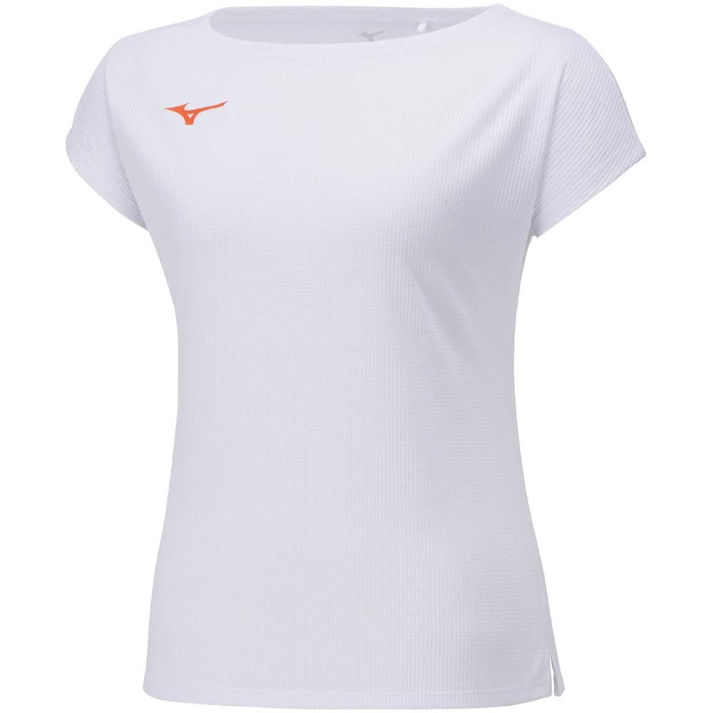 Badminton Wear Layered Game Shirt Short Sleeve Sweat Absorbent Quick Drying 72MAA202 Fiery Coral XL [Mizuno] Women's