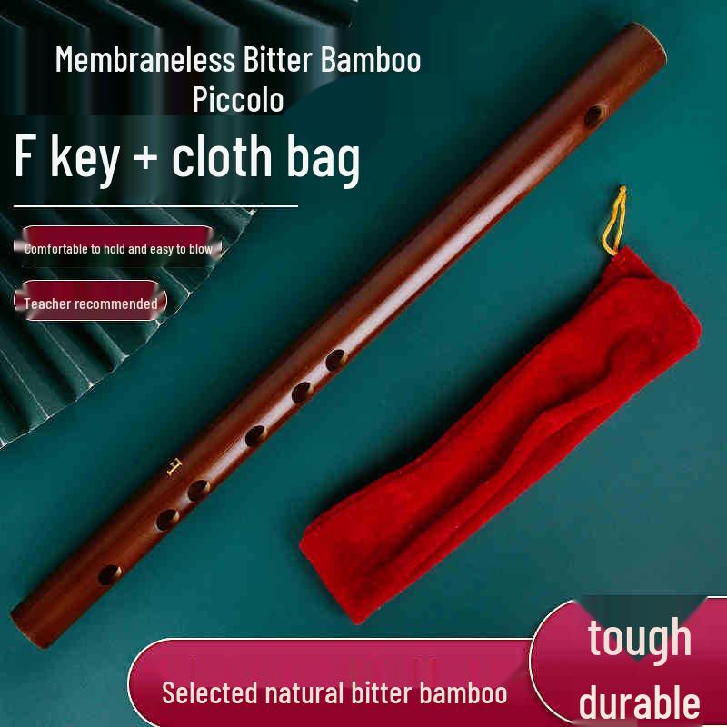 

Beginner Bitter Bamboo Flute for Adults and Kids, F or G Key, Entry-Level Transverse Flute, Small Niche Musical Instrument.