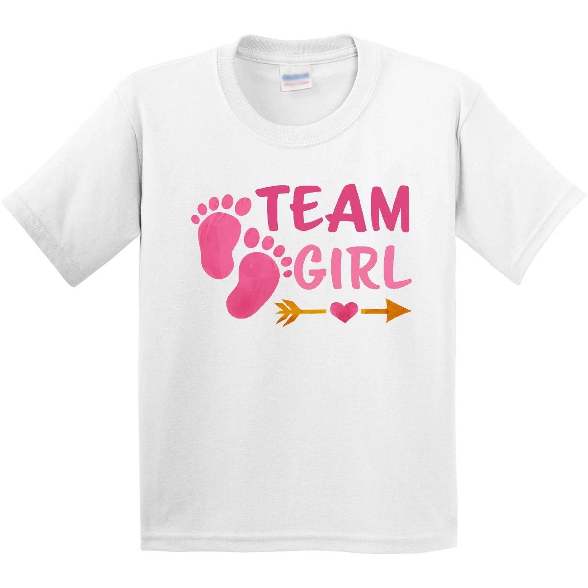 Inktastic Team Girl Pink Footprints And Arrow Youth kids boys T-Shirt Party Announcet 100