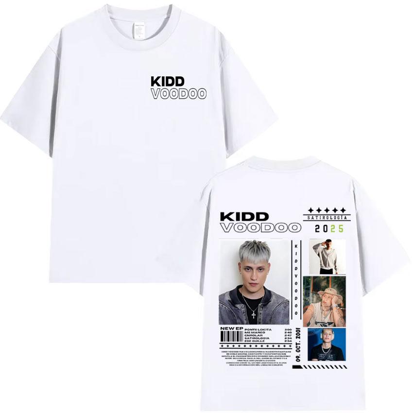 Singer Kidd Voodoo New Album Merch 2025 Fashion Oversized Tshirt Summer Mens Women Clothing Aesthetic Cotton Tshirt Streetwear