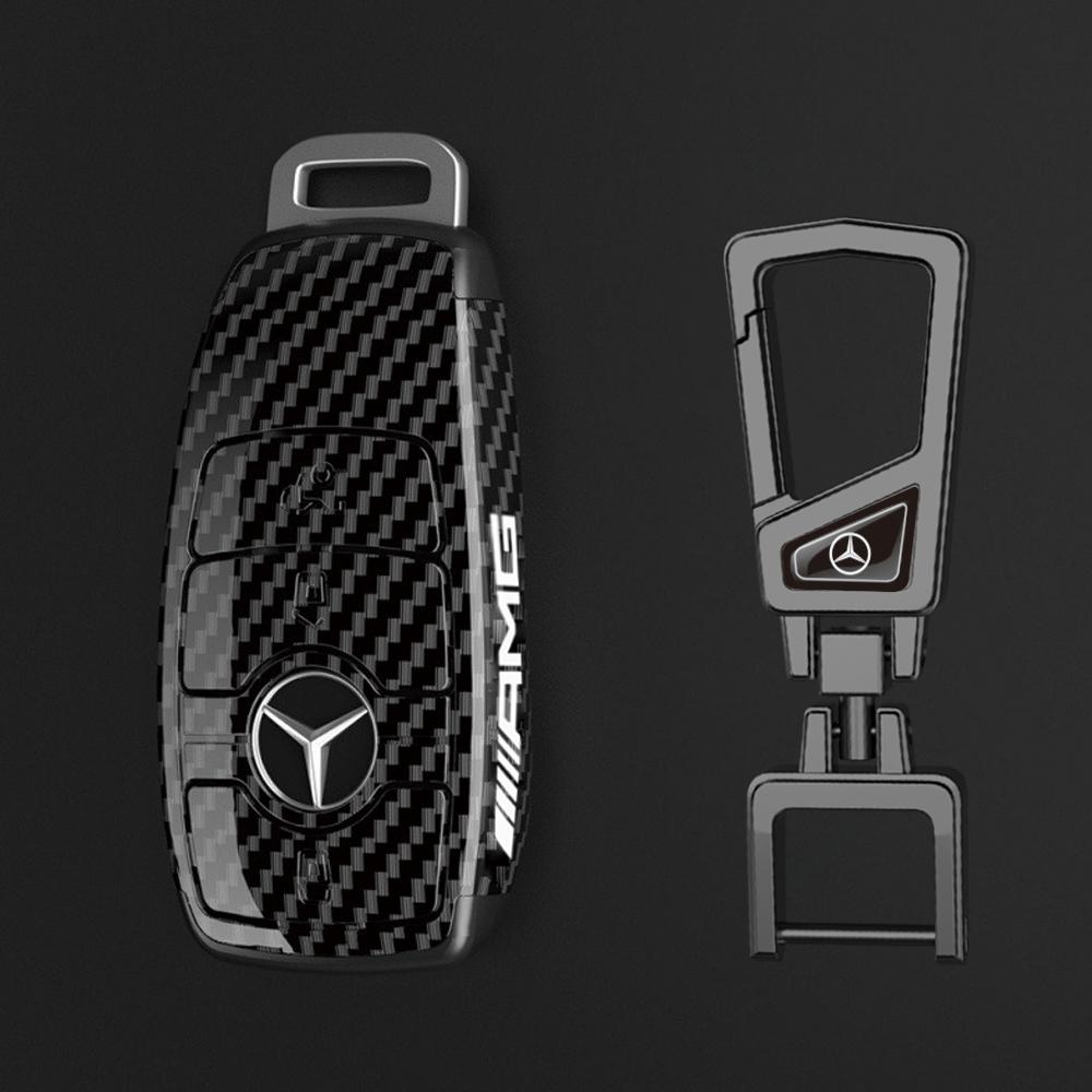 Car Key Rings For Mercedes Benz AMG A B C E S Class W204 W205 W177 W222 GLC CLE CLA GLB GLC GLS Car Key Case Cover Holder Shell