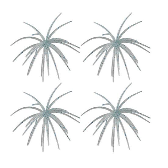 4Pcs 6CM/1.9G 10.5CM/4G Soft Sea Urchin Lure with Swimming Skirts Artificial Tentacle Creature Bait Saltwater Freshwater Trout Fishing Accessories