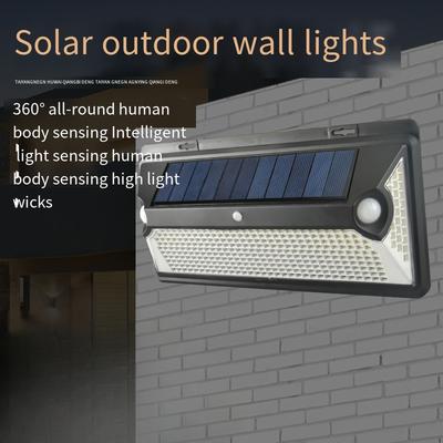 1PC Solar Light 360LED Double Probe Human Body Induction Light Landscape Garden Wall Light Outdoor Wall Lighting Road
