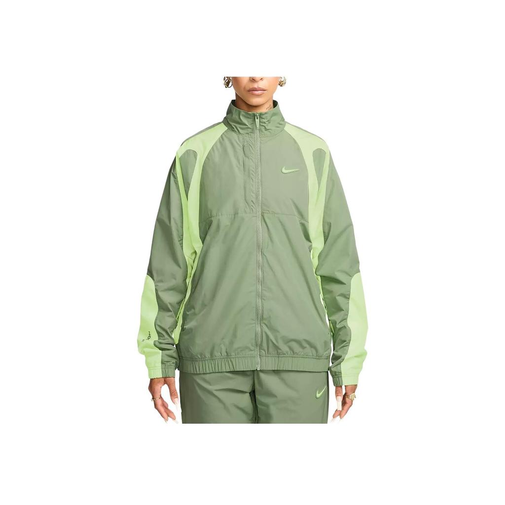 Nike X Nocta Nocta Collaboration SS24 Logo Stand Collar Casual Sports Jacket Men Outerwear Oil-Green FN7666-386