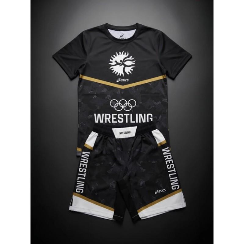 Mens 2026 Sportswear Set Short Sleeve T-Shirt Shorts 3D Printed Mesh Athletic Outfit Boxing Training