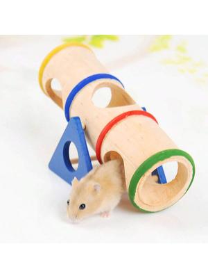 1pc-Hamster Toys, Hamster Wooden Seesaw Bucket, Hamster Wooden Sports Toys, Hamster Cage Accessories