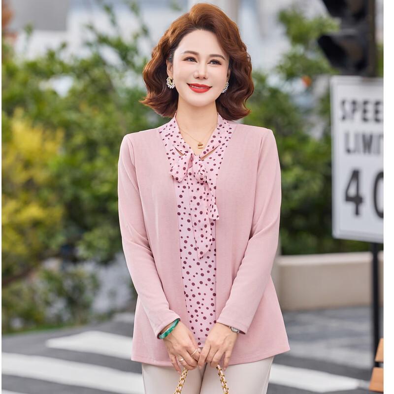 Yalu Women s Polka Dot V-Neck Knit Blouse 5XL