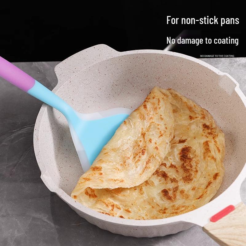 Silicone Tamagoyaki & Pancake Spatula: High-Temp Resistant, Non-Stick for Crepes, Eggs, and Pizza