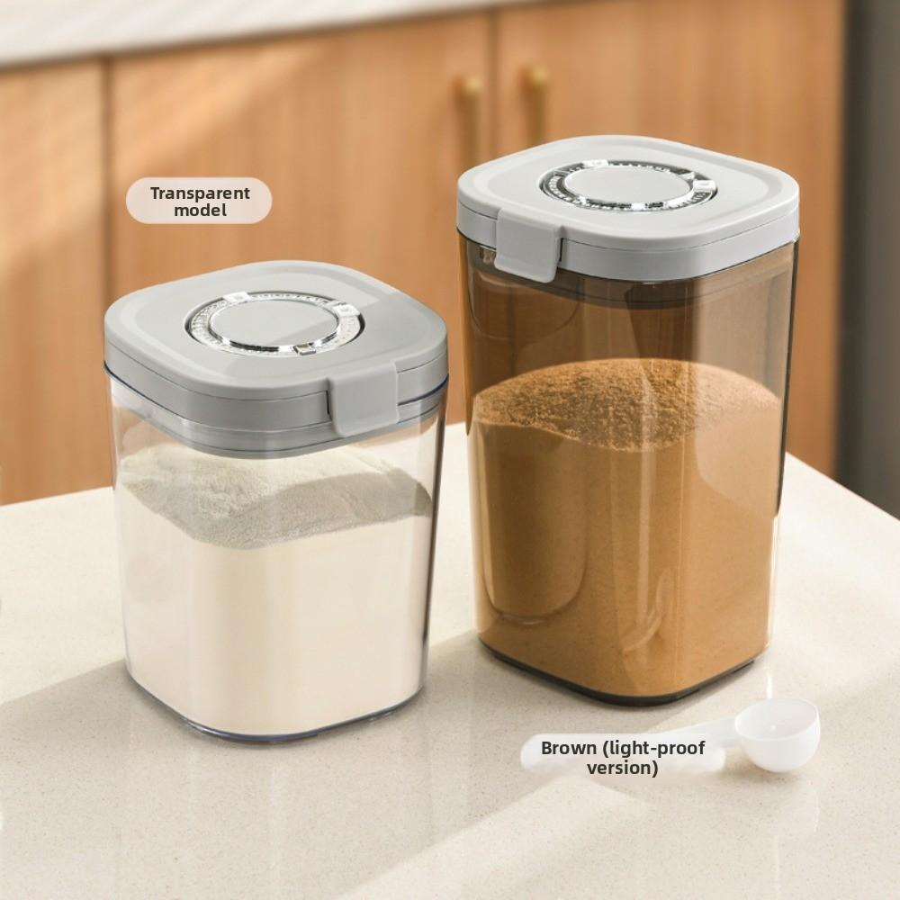 Coffee Bean Can Milk Powder Jar Box with Scraper Spoon Airtight Container Food Sealed Box  for Kids