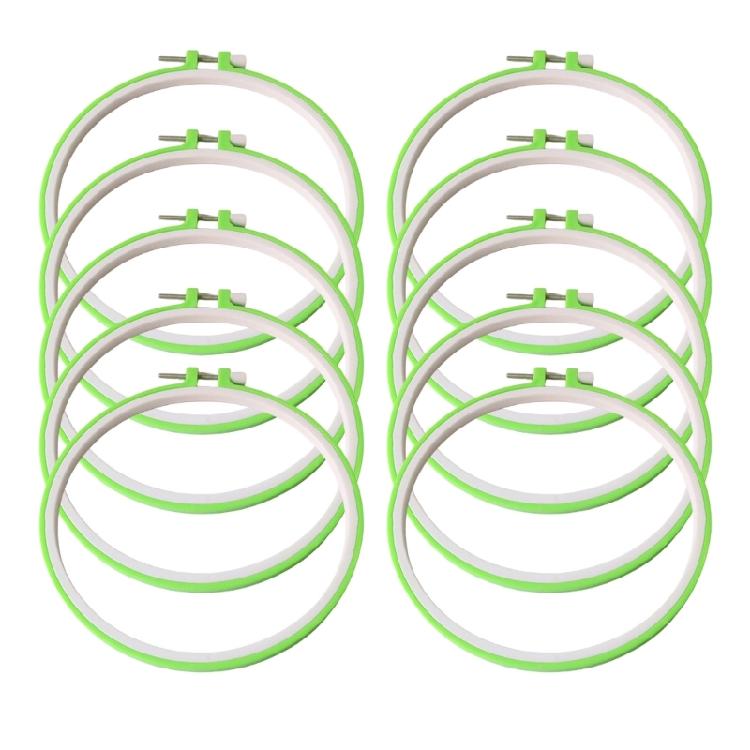 10 Pcs Round Embroidery Hoop Crosses Stitching Hoop for Sewing Needlework Adjustable Embroidery Frame