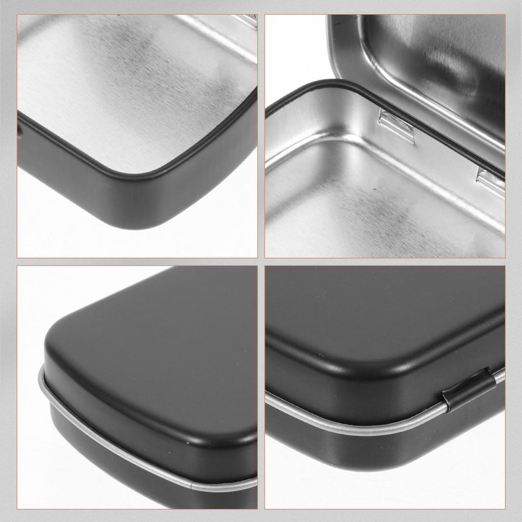 10Pcs Iron Sundries Box Small Tin Container with Lid for Candy Storage Jewelry Craft Supplies Pills Keys Spices Sample