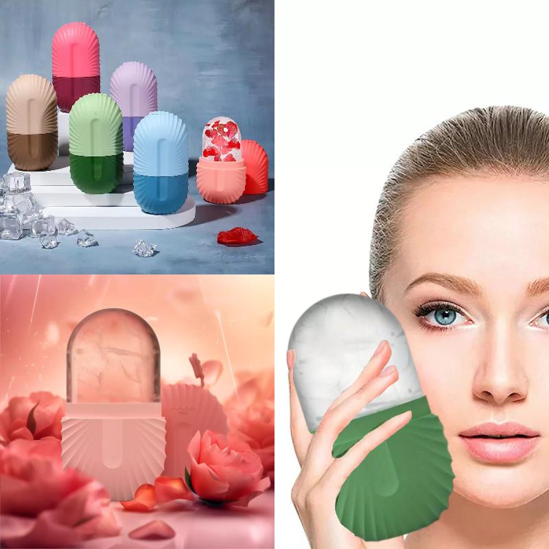 Colorful Ice Roller Facial Beauty Tool For Skincare With Unique Shell Pattern Design