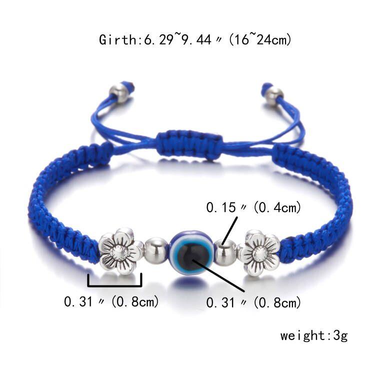 Turkish Blue Evil Eye Handmade Braided Red Black Rope Bracelet For Women Men Lucky Friendship Jewelry Adjustable Couple Bracelet