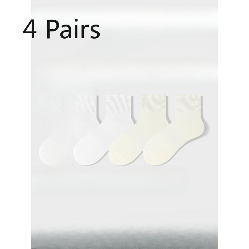 4 Paar Damen Frühling und Sommer Neue Mode Sport Freizeit Reine Farbe Deodorant Feuchtigkeitstransport In der Röhre Socken