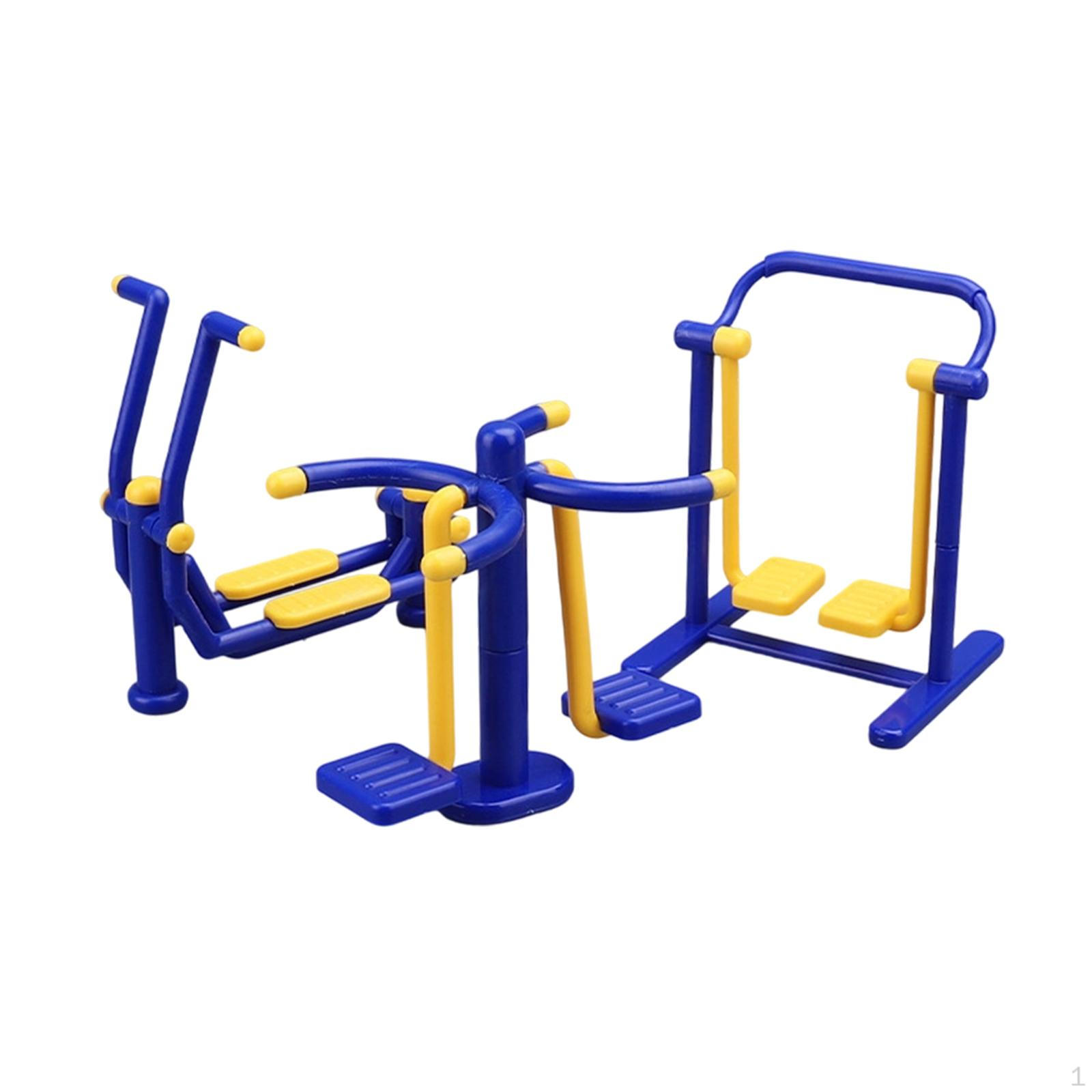 

Dollhouse Fitness Equipment Decor Miniature Park for 1:12 1:18 Scale Micro Landscape