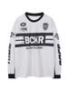 BUCKAROO Mesh Racing Artwork Long Sleeve T-Shirt Off White