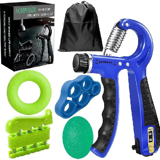 5 Pack Grip Strength Trainer, Hand Gripper Strengthener, Forearm Strengthener, Hand Strengthening Devices, Grip Strength Kit, Grip Trainer, Gifts for