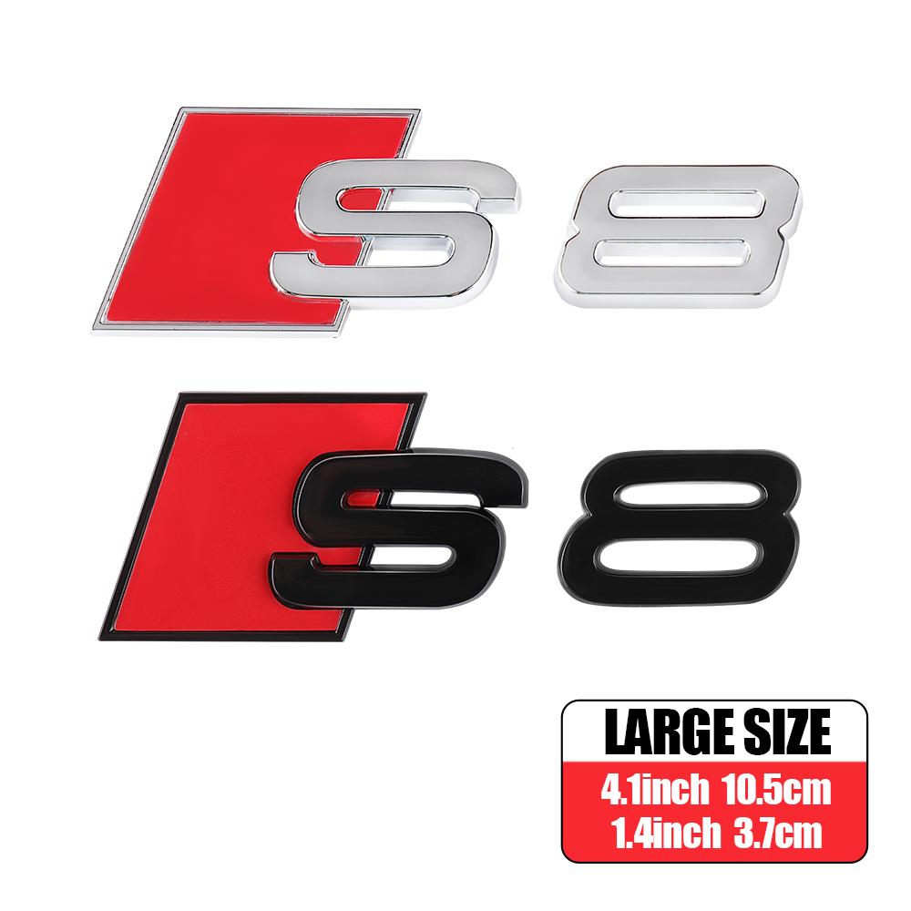 Car Body Rear Trunk ABS S3 S4 S5 S6 S7 S8 Badge Sticker Decor Auto Emblem Modification Accessories For Audi A3 A4 B8 8P A6 C7 8V