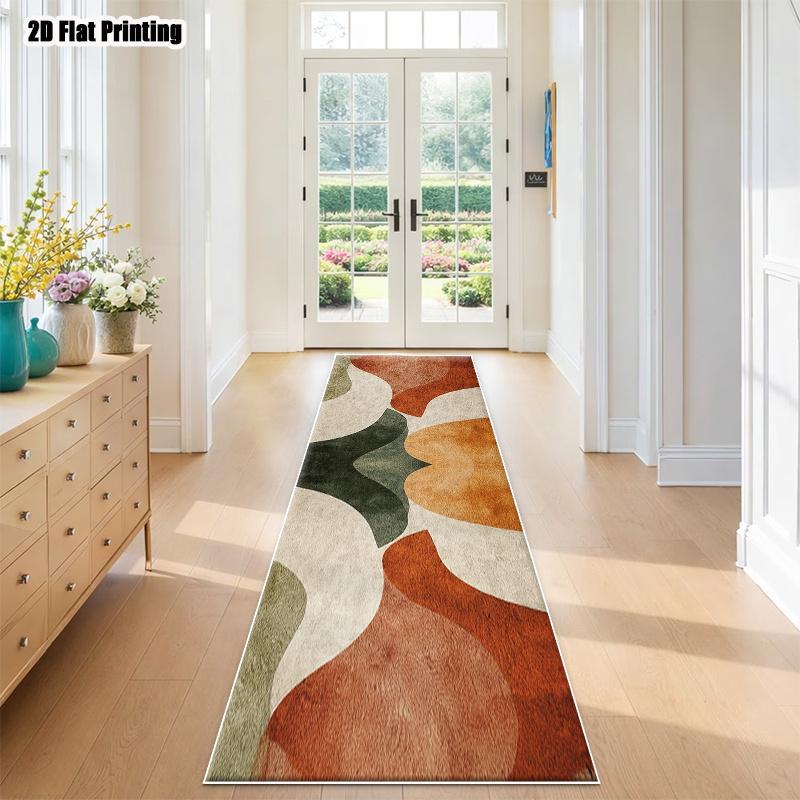 Colorful Mandala Geometric Bohemian Runner Rug for Entryway Vibrant Pattern Carpet Floor Mat Style