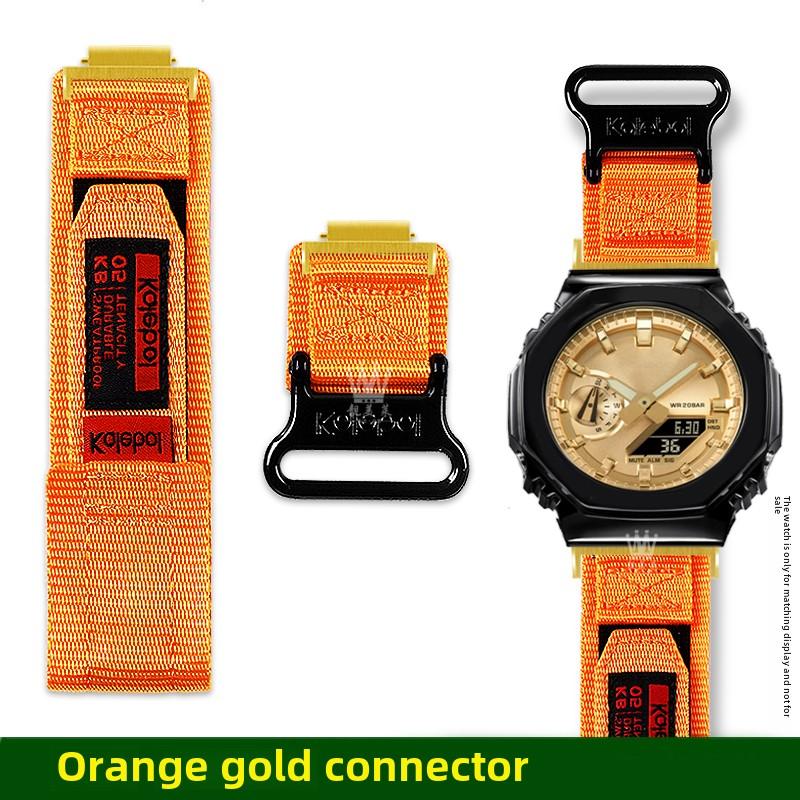 GA2100 Design s poutkem Plátěný řemínek Pro Casio G-SHOCK 5611 GA-2100 GA-2110 GA-B2100 Pánský Venkovní sport Nylonový řemínek na hodinky příslušenství