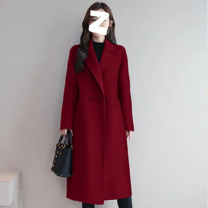 Woolen Coat Coat Women's New Coat 2025 Spring and Autumn Medium and Long Large Size Woolen Korean Version Loose Woolen Coat
