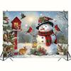 Christmas Snowman Bird Rabbit Pattern Theme Banner Decoration Background Christmas Party Decoration Photography Background