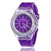 Student transparent electronic watch male and female neutral trend quartz luminous waterproof sports watch silicone watch