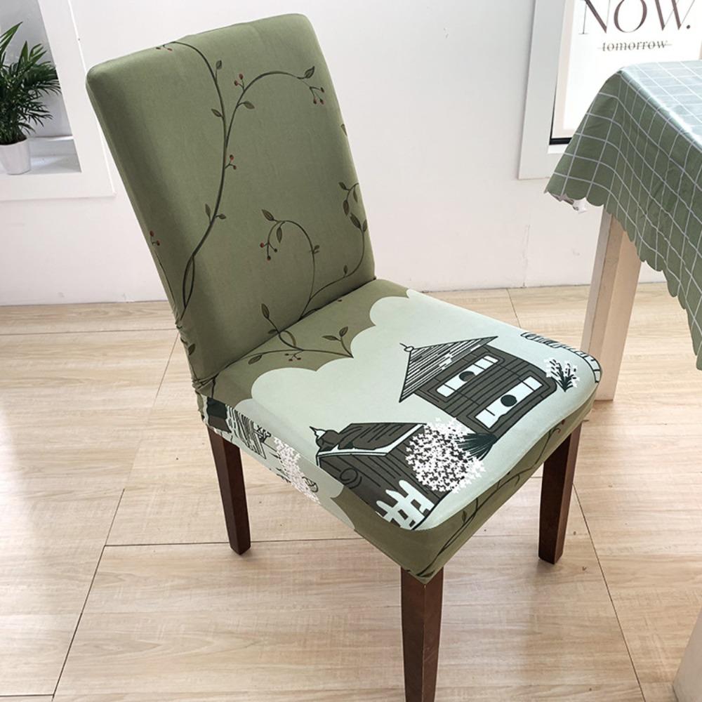Stretchable Printed Chair Cover Simple Design Home Office Dustproof Elastic Seat Cover for Chairs