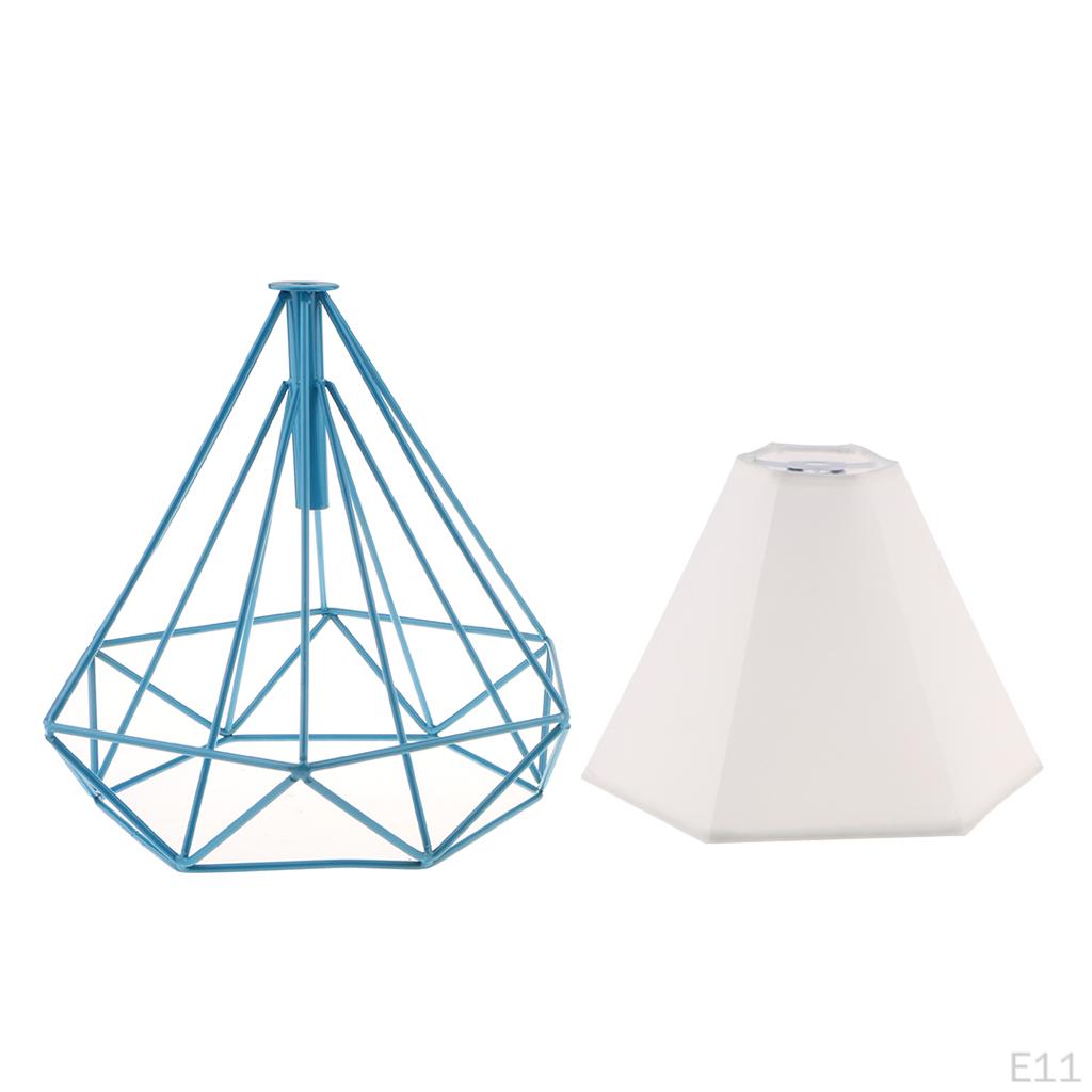 Metal Diamond Bulb Guard Lamp Cage Light Lampshade 12 Colors