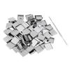 100Pcs Empty Eyeshadow Blush Makeup Pans Magnetic Tins Palette Square+Stick