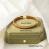 Personalized High-End Titanium Steel Open Cuff Bracelet for Women - Stretchy, Irregular Design, Exquisite Non-Fading Finish