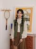 2026 Spring Women's Japanese Stand Collar Lace-Trimmed Slim Shirt
