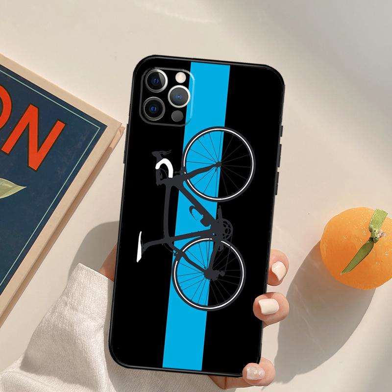 Bike Cycling Art Funda Case For iPhone 16 Pro Max 15 14 11 12 13 Pro Max Mini XR 16e 16 15 Plus Phone Cover