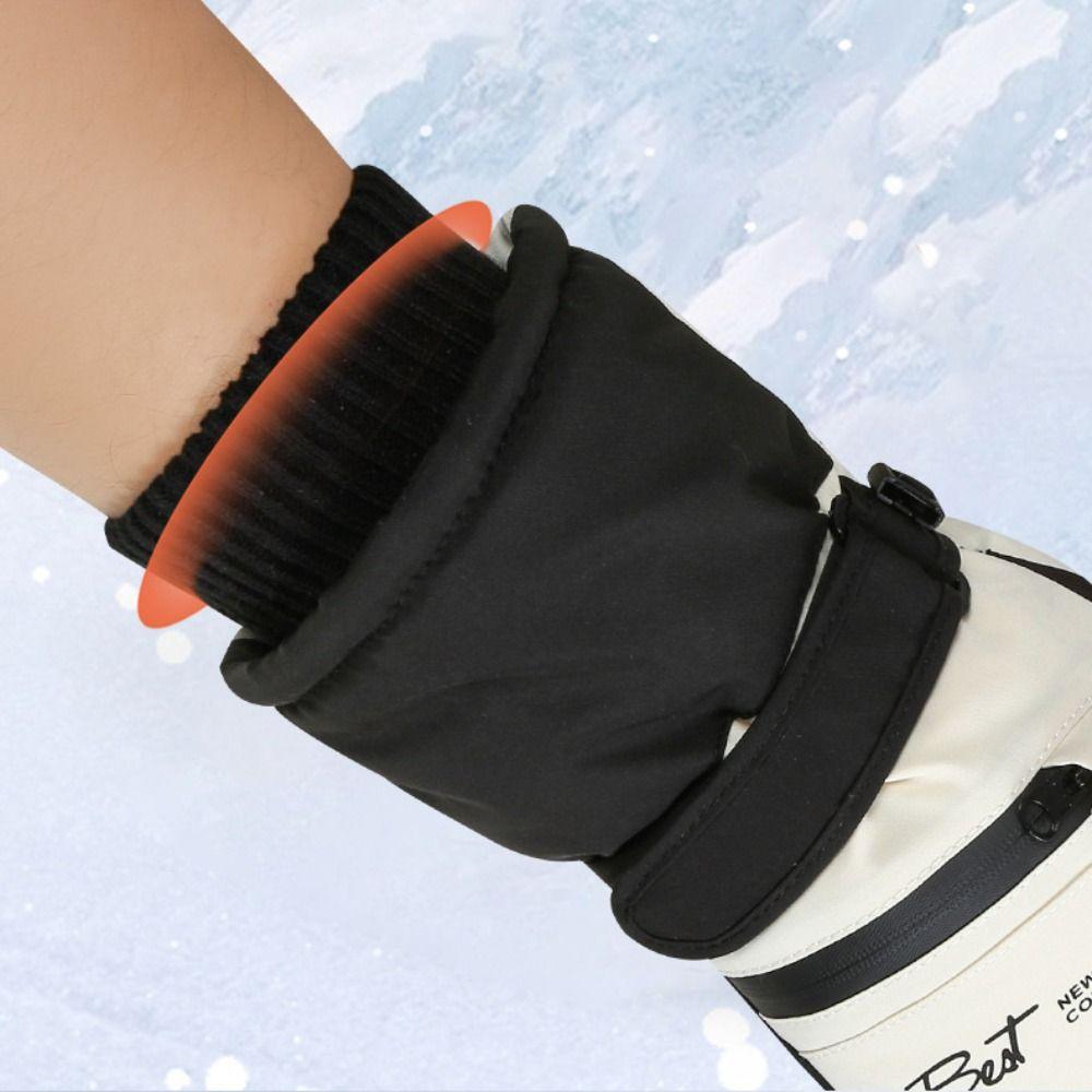 Thicken Ski Gloves Full Finger Motorcycle Gloves Windproof Winter Warm Gloves  Women