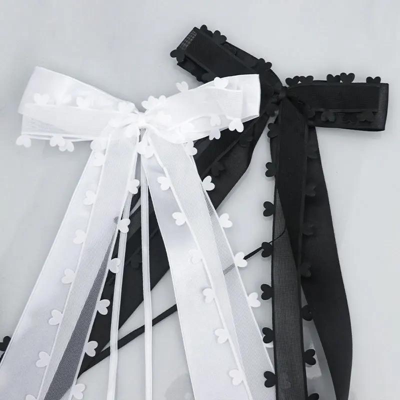 1pcs White Ribbon Bows Wedding Bowknots Ribbon DIY Gift Wrap Satin Ribbon Wedding Car Chair Vase Guest Favors Decoration