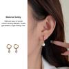 1 Pair Pearl Earrings for Women, Small Hoop Earrings, Gold Plated Faux Pearl Dangle Drop Earrings, Bridesmaid Wedding Jewelry