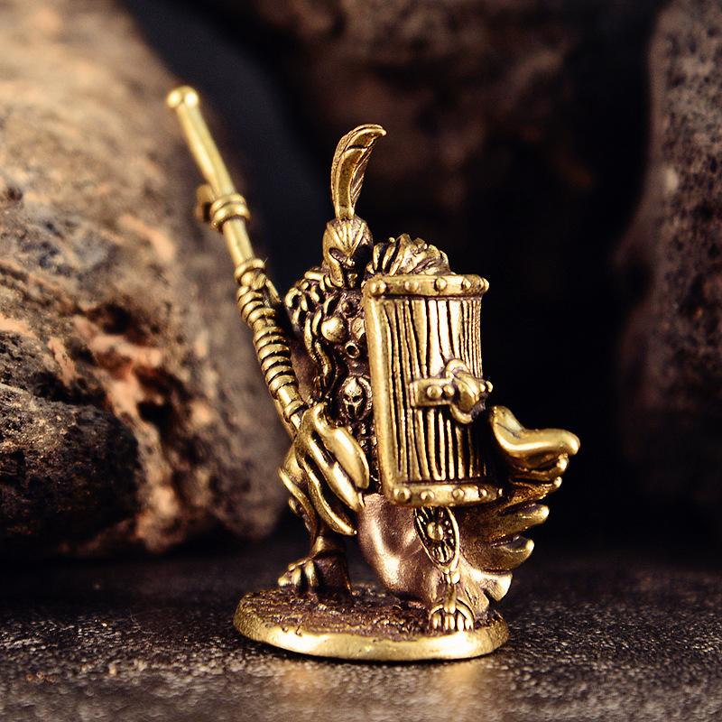 Vintage Brass Spartan Warrior Statue Twelve Types of Rome Soldier Models Figurine Game Props Desktop Ornaments Home Craft Decor